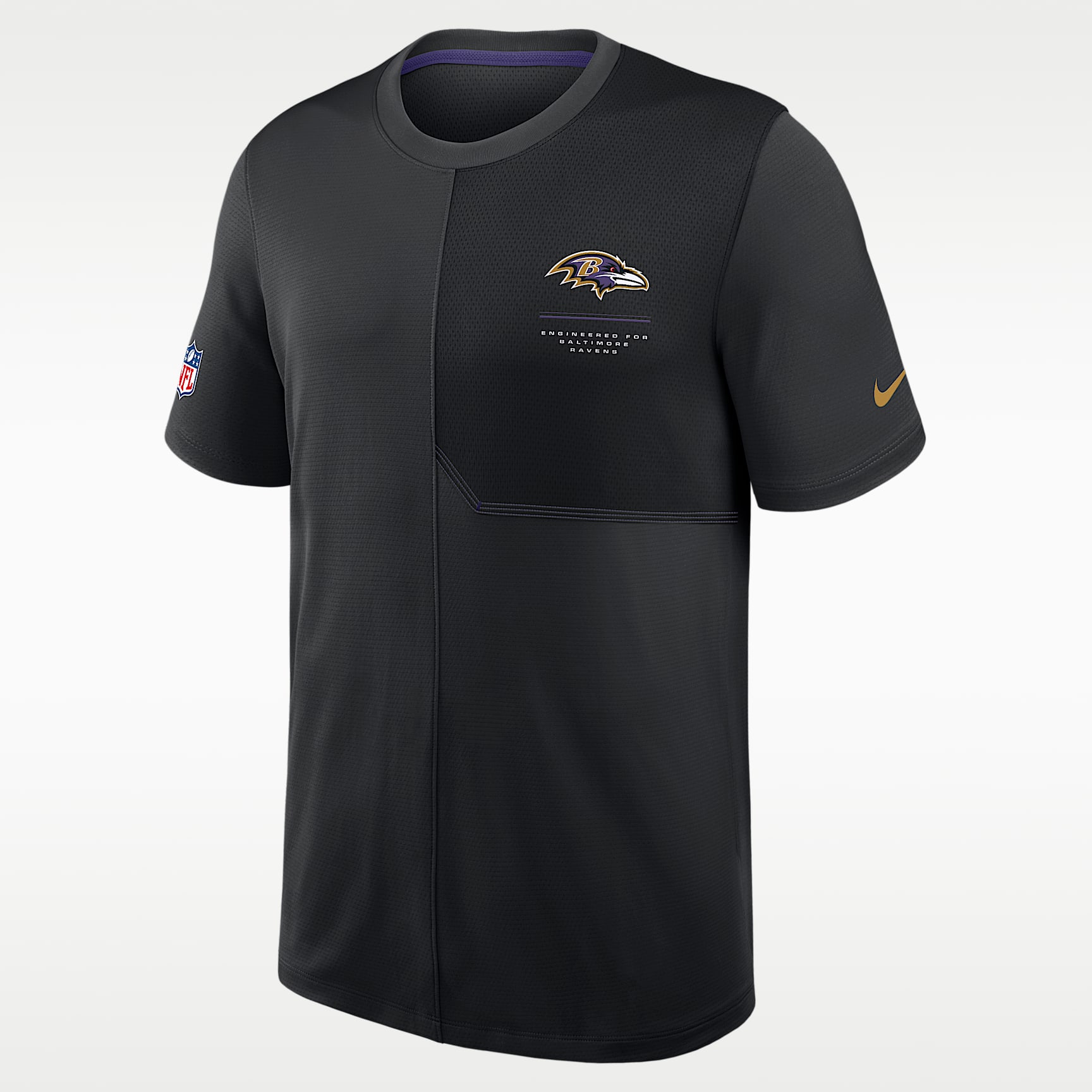 the ravens Big Silhouette Trainer 　kj着用 Baltimore Ravens Sideline Coach Men's Nike Dri-FIT NFL Long-Sleeve